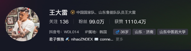 事出突然？泰山賽前幾小時亞冠退賽，王大雷社媒IP還顯示在韓國