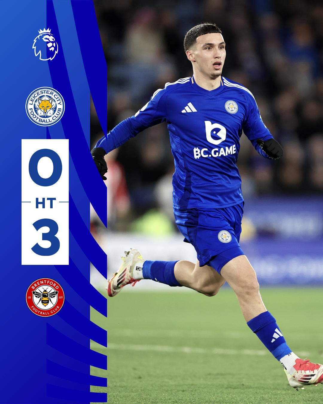  半場0-3！萊斯特若不進球輸球，將主場6連敗0進球創(chuàng)歷史最糟戰(zhàn)績