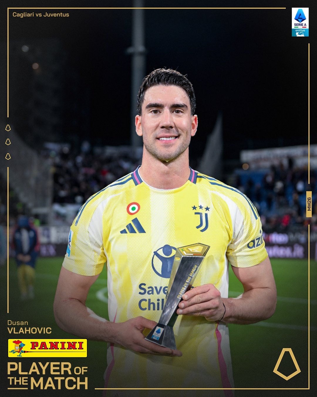  打進(jìn)致勝進(jìn)球！弗拉霍維奇當(dāng)選尤文1-0卡利亞里全場(chǎng)最佳球員