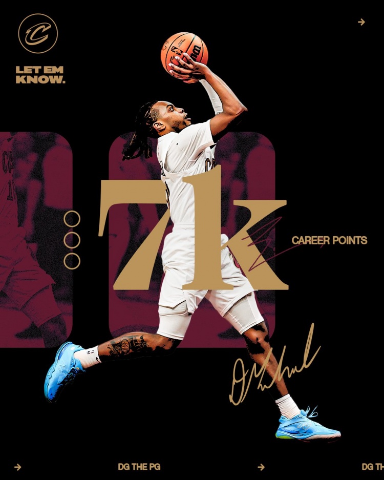  未來可期！加蘭騎士生涯得分達(dá)到7000分 隊(duì)史第11位！