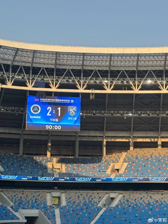  熱身賽：深圳新鵬城在常規(guī)時間2-1勝武漢三鎮(zhèn)，在加時賽2-2戰(zhàn)平